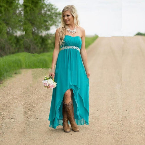 Bridesmaid Dresses with Cowboy Boots 