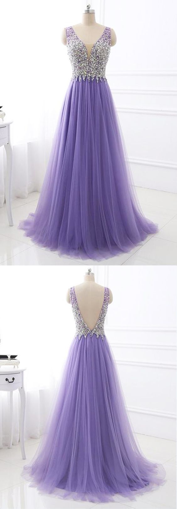 lavender sparkly prom dress