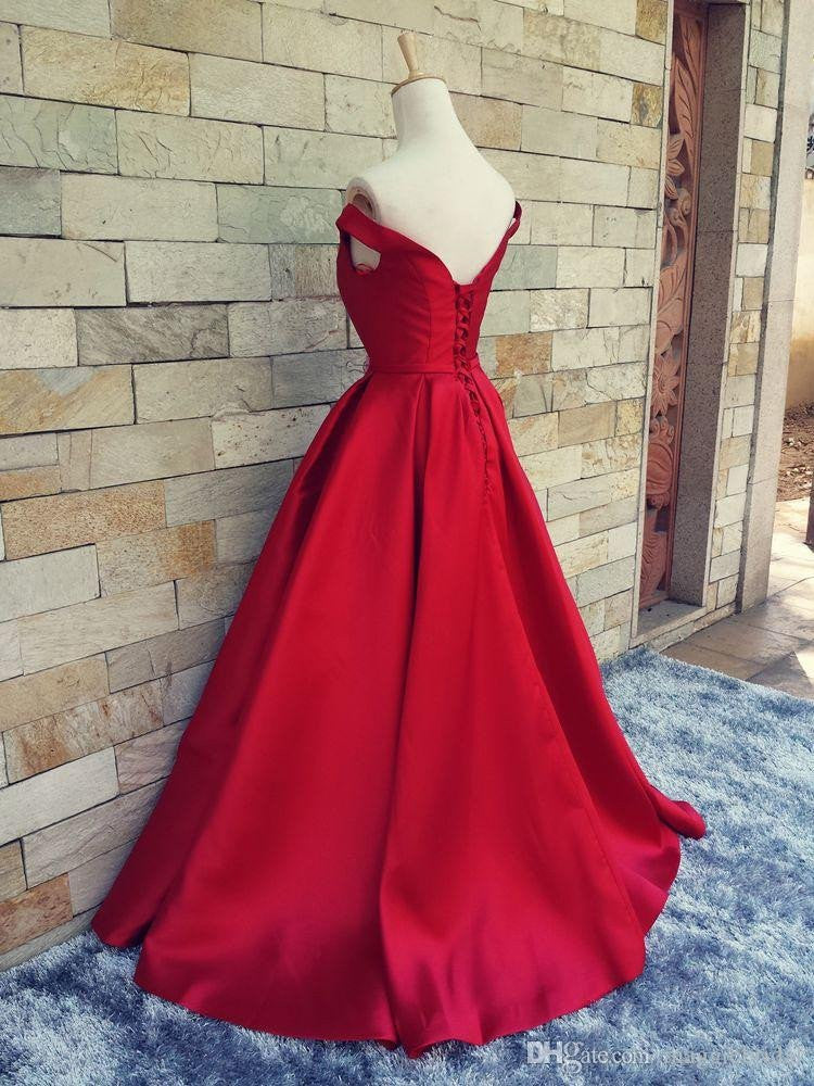 red prom dress with date