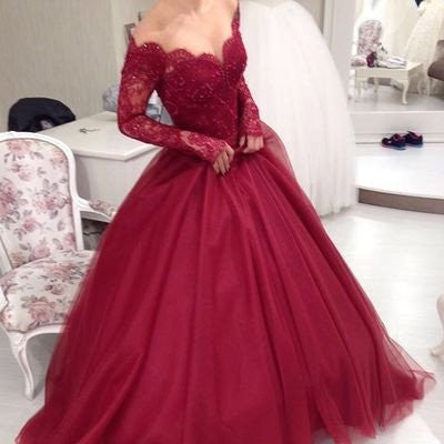 maroon gown for prom