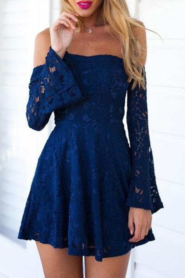 next blue lace dress