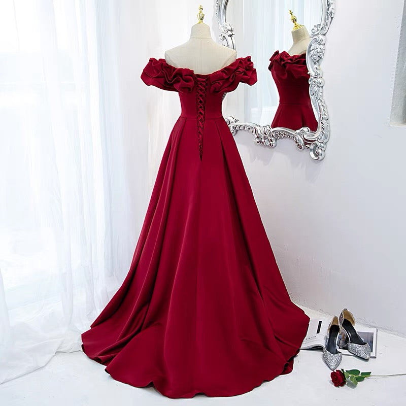 Off the Shoulder Red Prom Dress Black Girl Slays