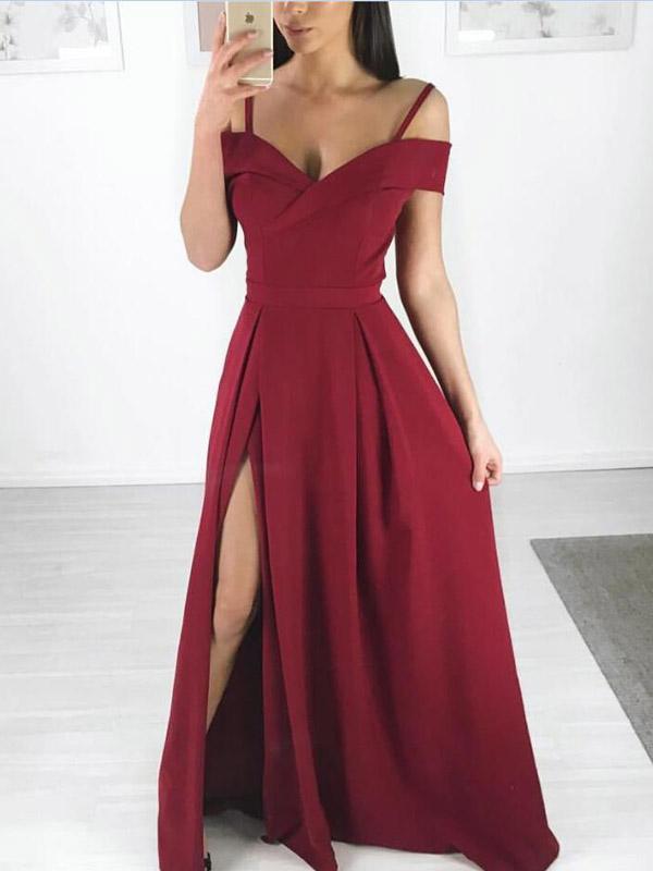 prom gown off shoulder