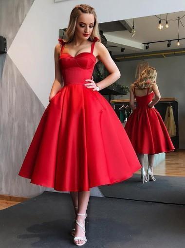 red short bridesmaid dresses