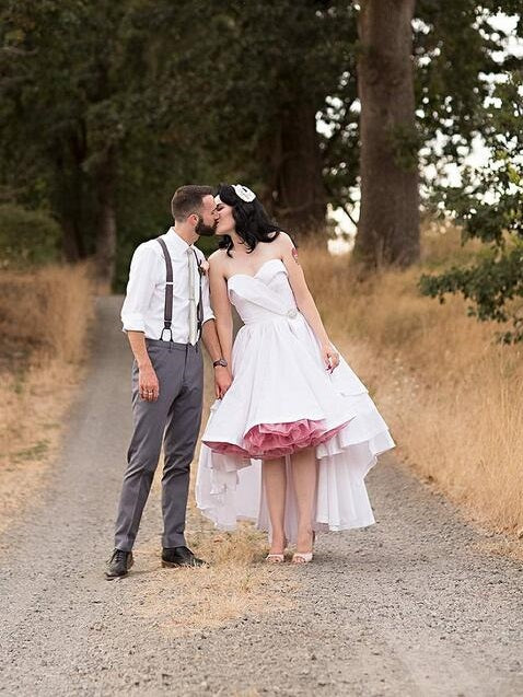 Rustic Country Sweetheart High Low Wedding Dress,20101614