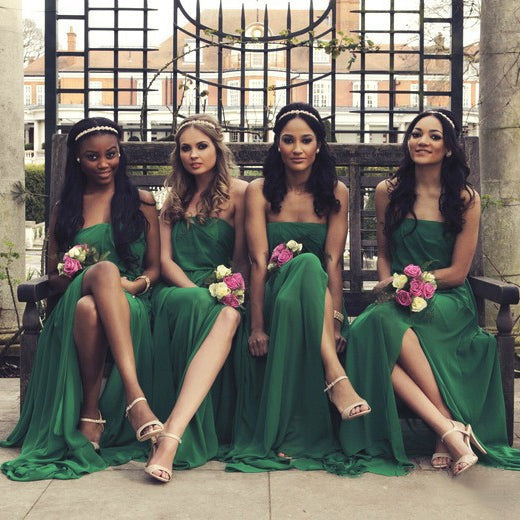 green summer bridesmaid dresses