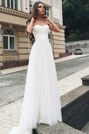 elegant strapless wedding dresses