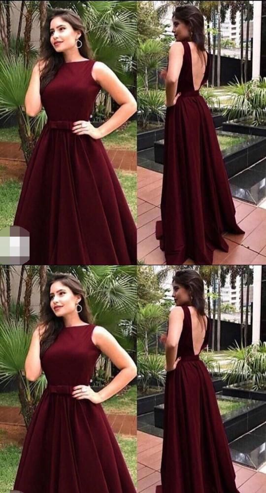 simple maroon dress