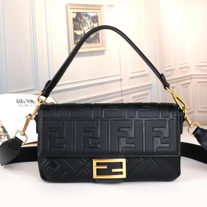 FENDI Women Fashion Leather Crossbody Shoulder Bag Satchel