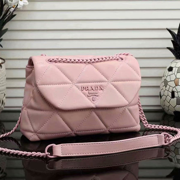 Prada New women's bag pleated women's bag leather Single