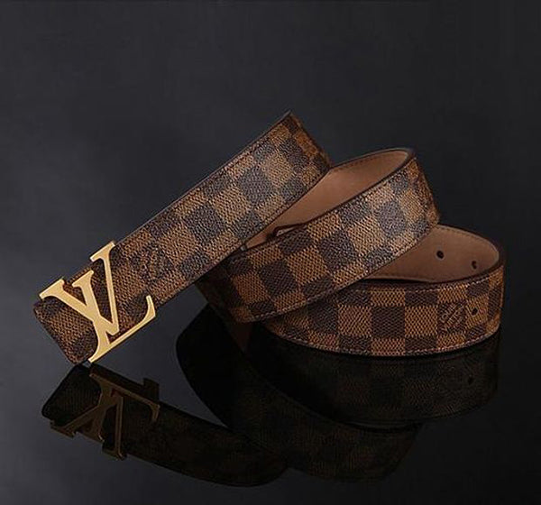 Louis Vuitton Woman Men Fashion Smooth Buckle Belt Leather Belt Skin Belts