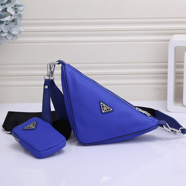 Prada New Broadband Crossbody Bag Women's Triangle Bag Chest Bag One shoulder Simple Personality