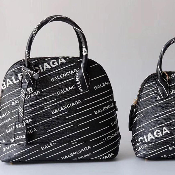 Balenciaga BB Fashion Shell Bag Painted Graffiti Print Ladies On