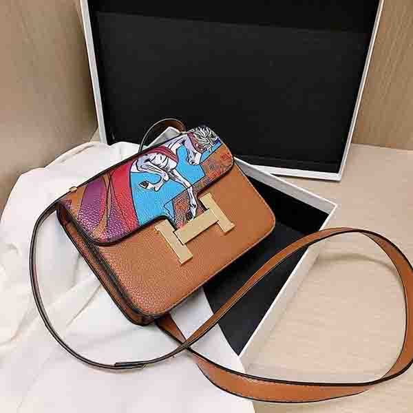 Hermes new trendy summer h buckle flight attendant bag wild fair