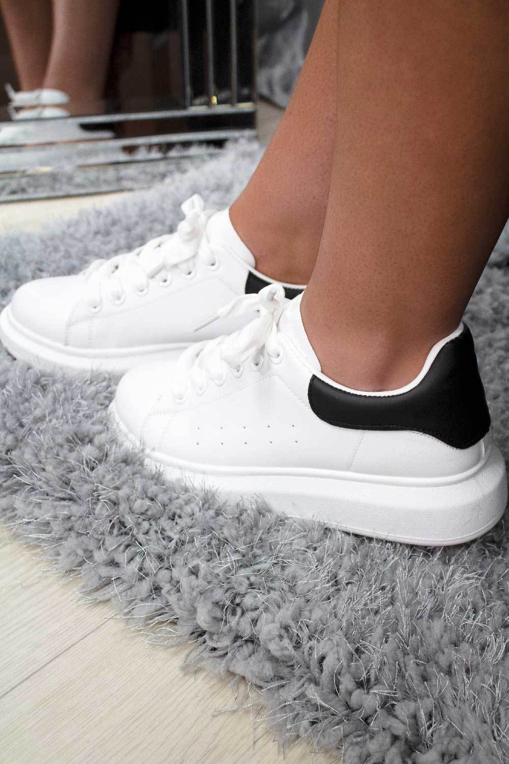 chunky white trainers womens