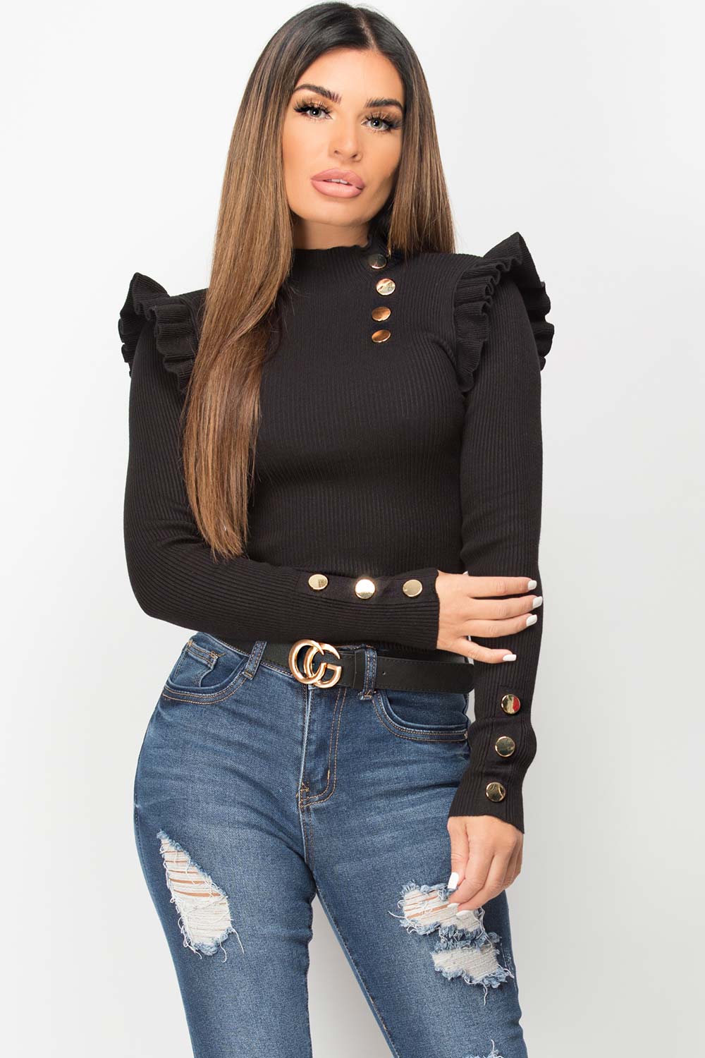 black dressy jumper