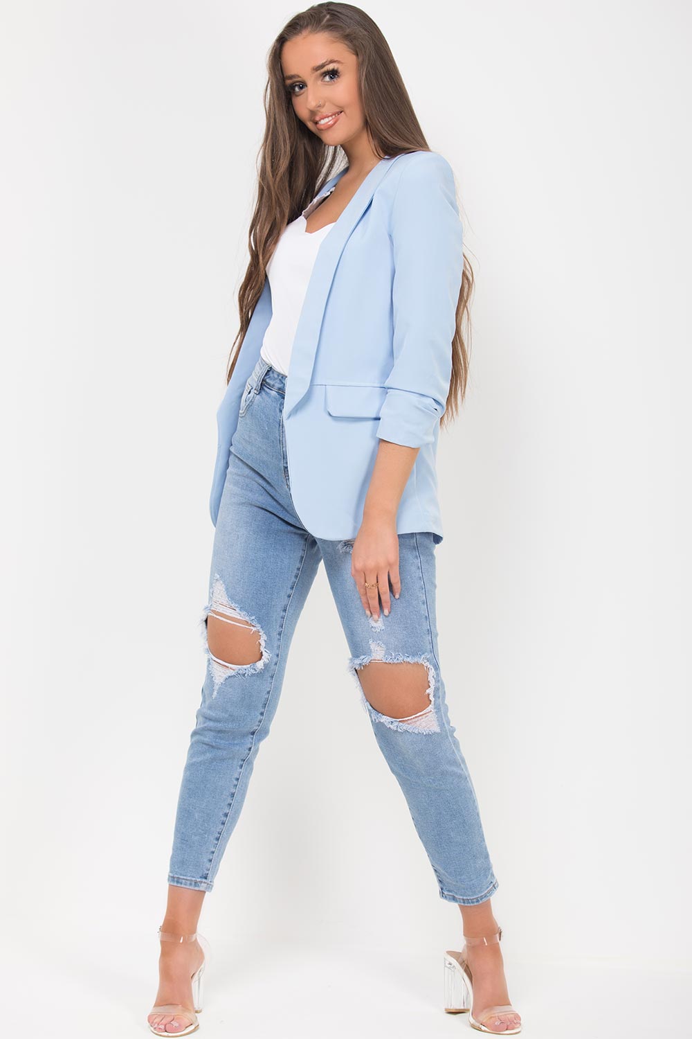 Baby Blue Blazer Outfit Womens | ubicaciondepersonas.cdmx.gob.mx