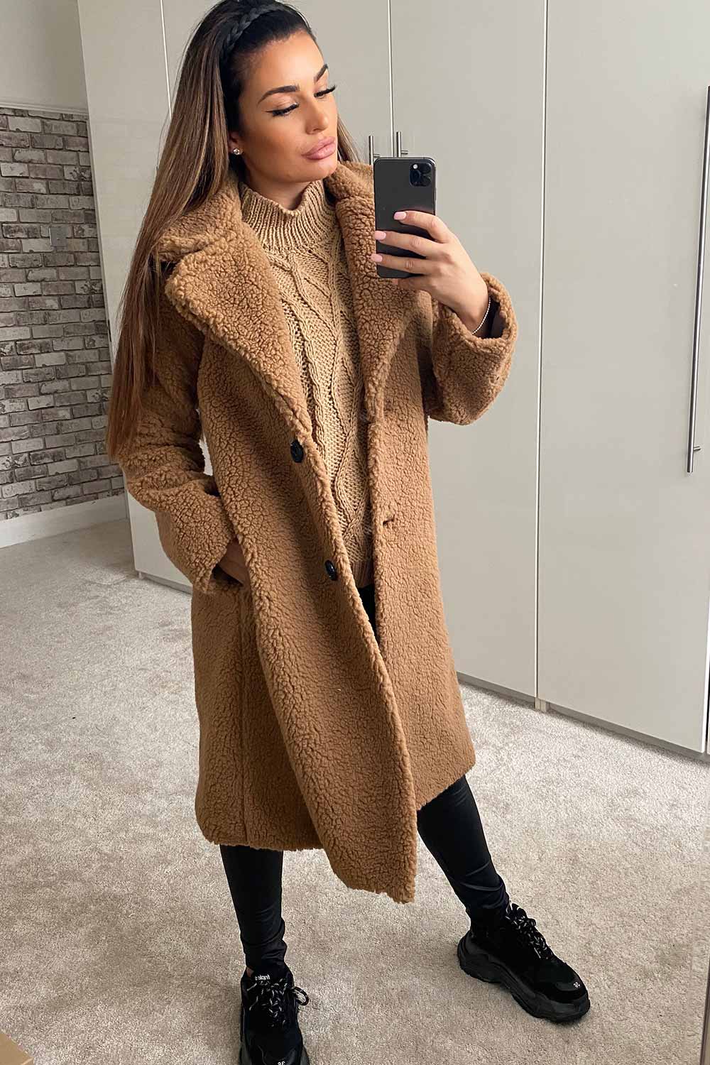 camel teddy jacket