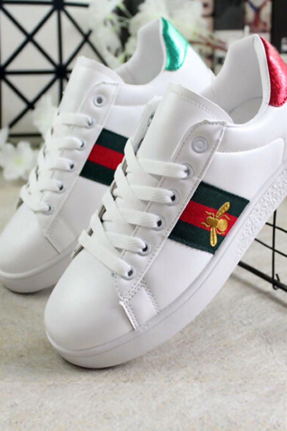gucci red and green trainers