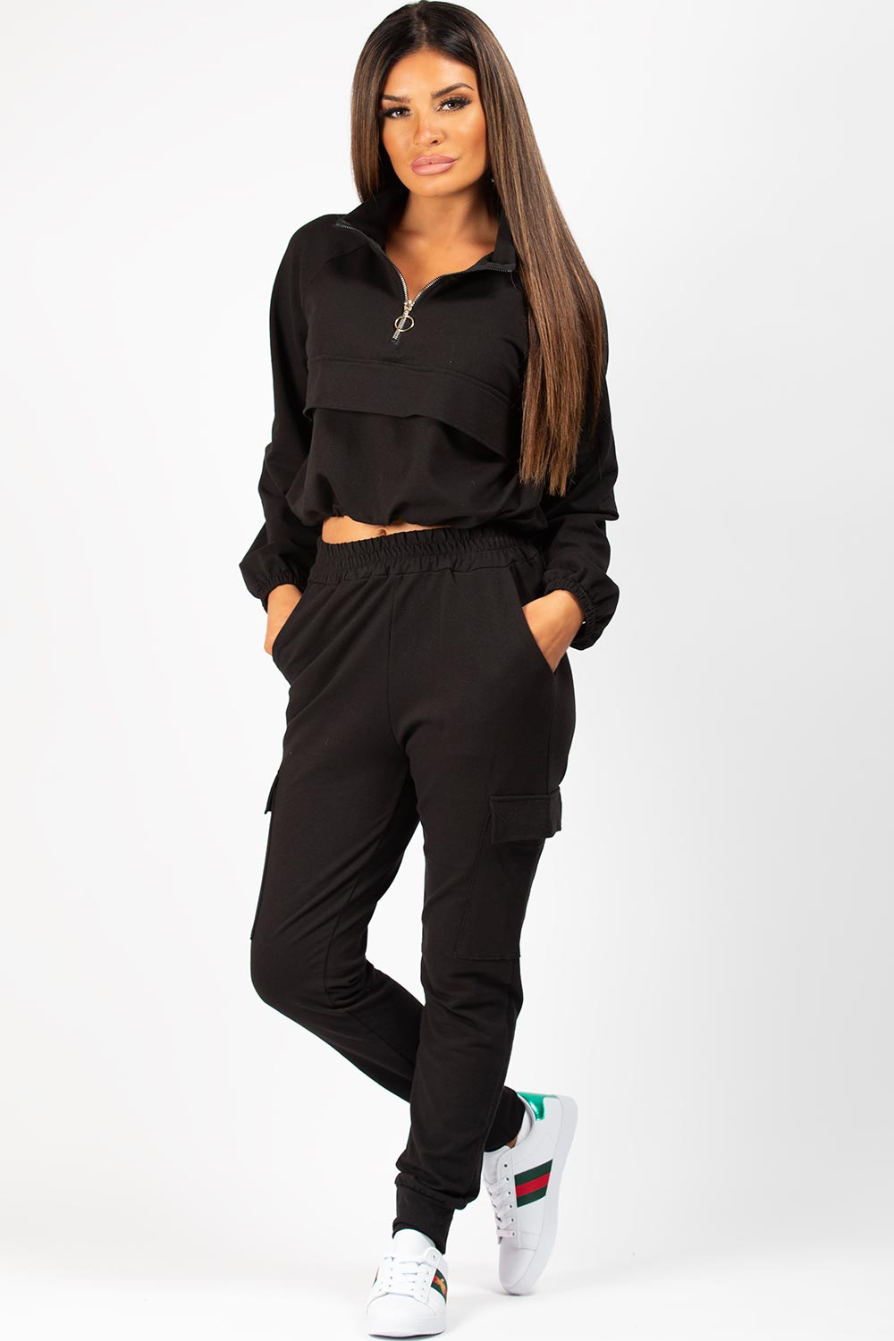 Black Oversized Sweatshirt And Joggers Lounge Set – Styledup.co.uk