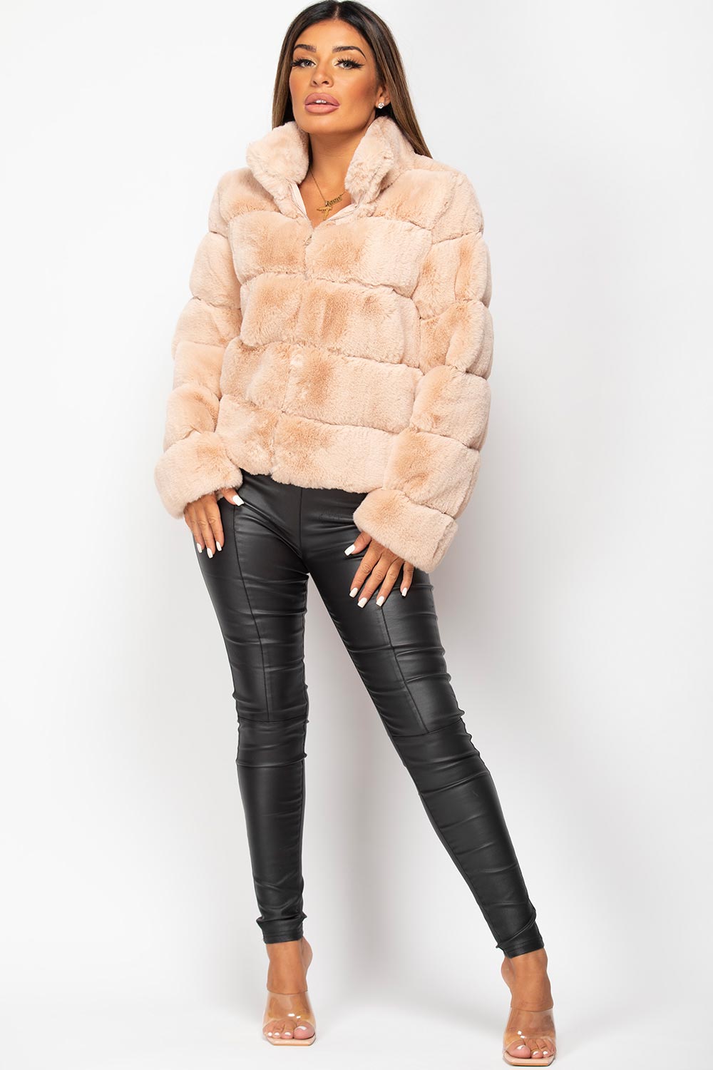 womens faux fur jacket