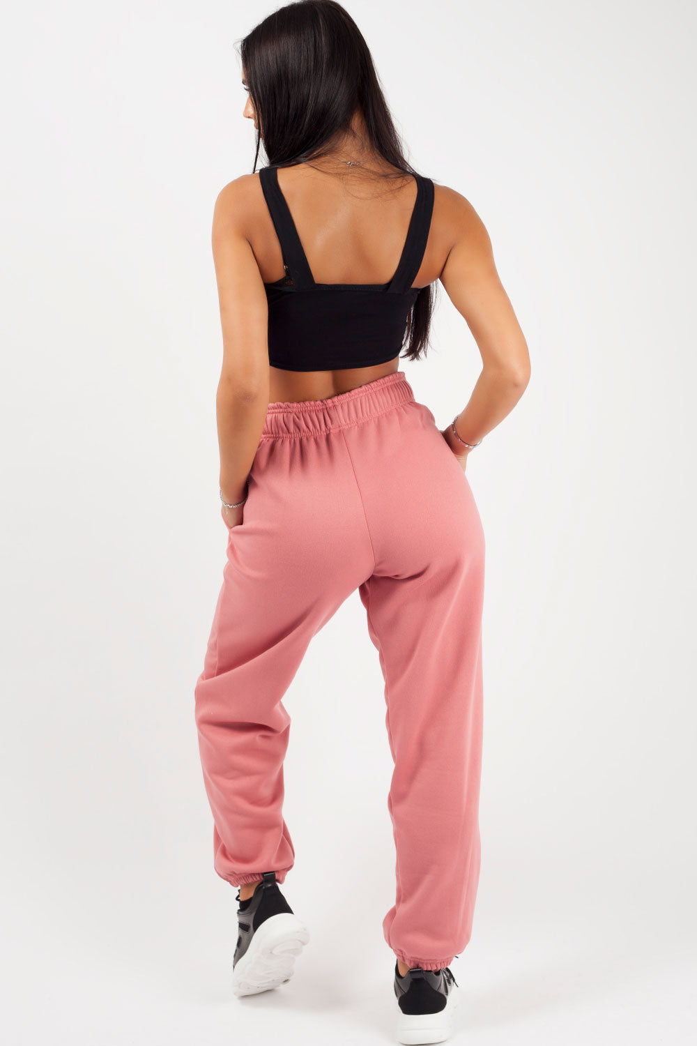 womens pink joggers