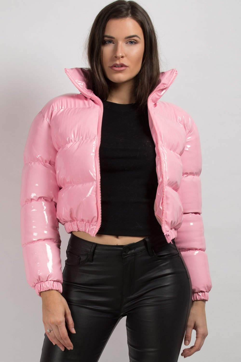 hot pink bubble coat