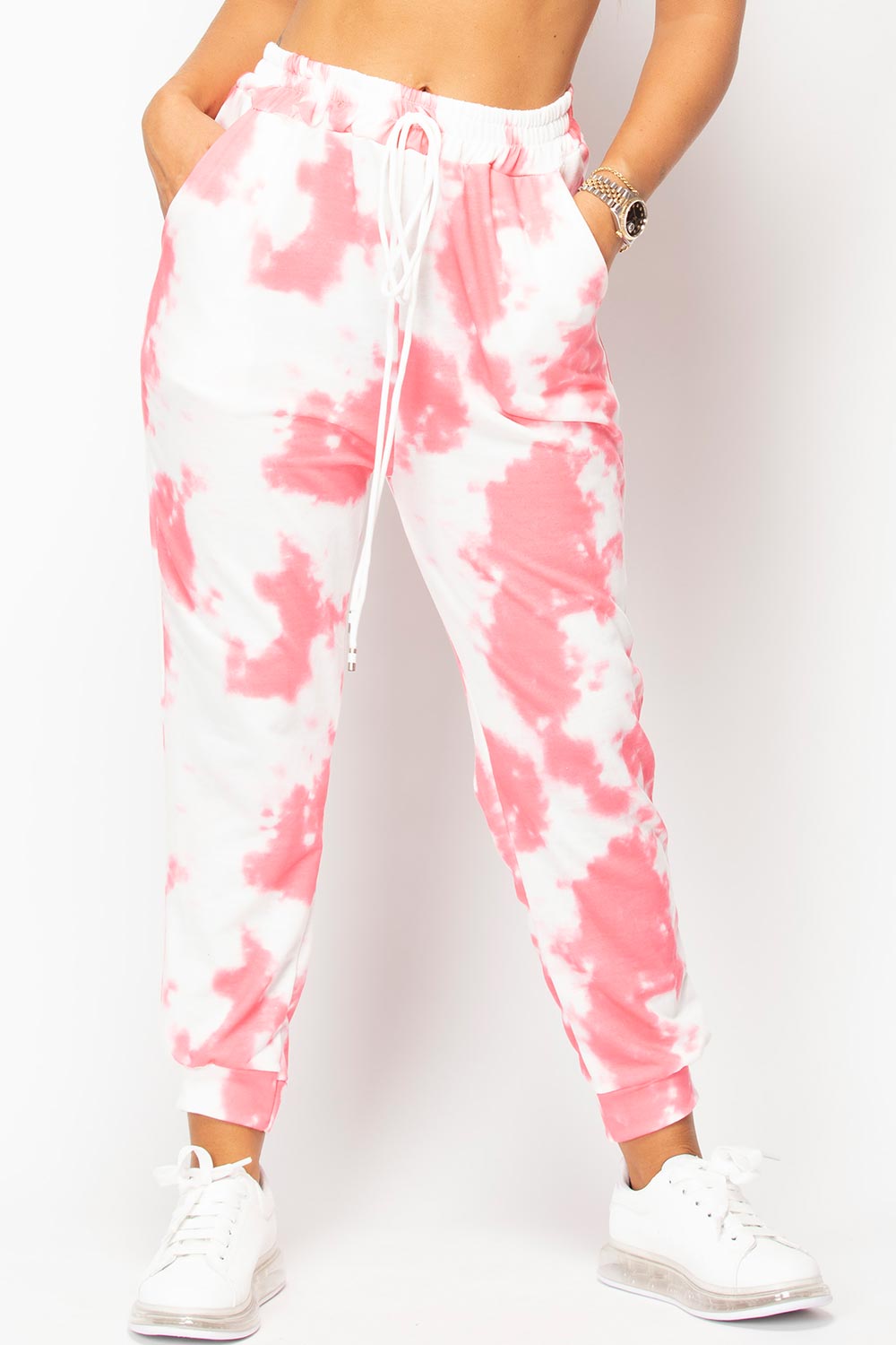 pink tie dye joggers