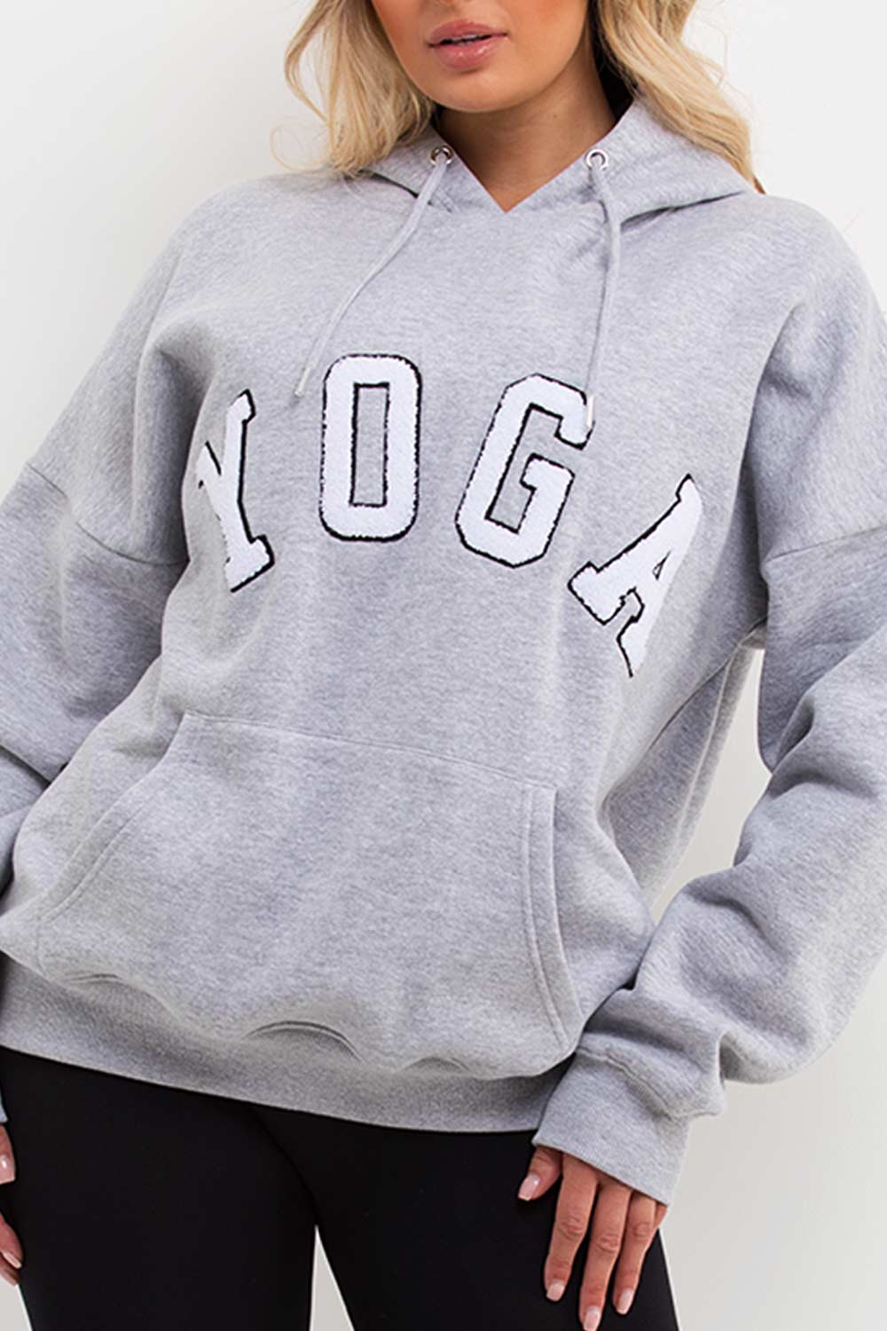 Women's Yoga Hoodie Grey Oversized – Styledup.co.uk