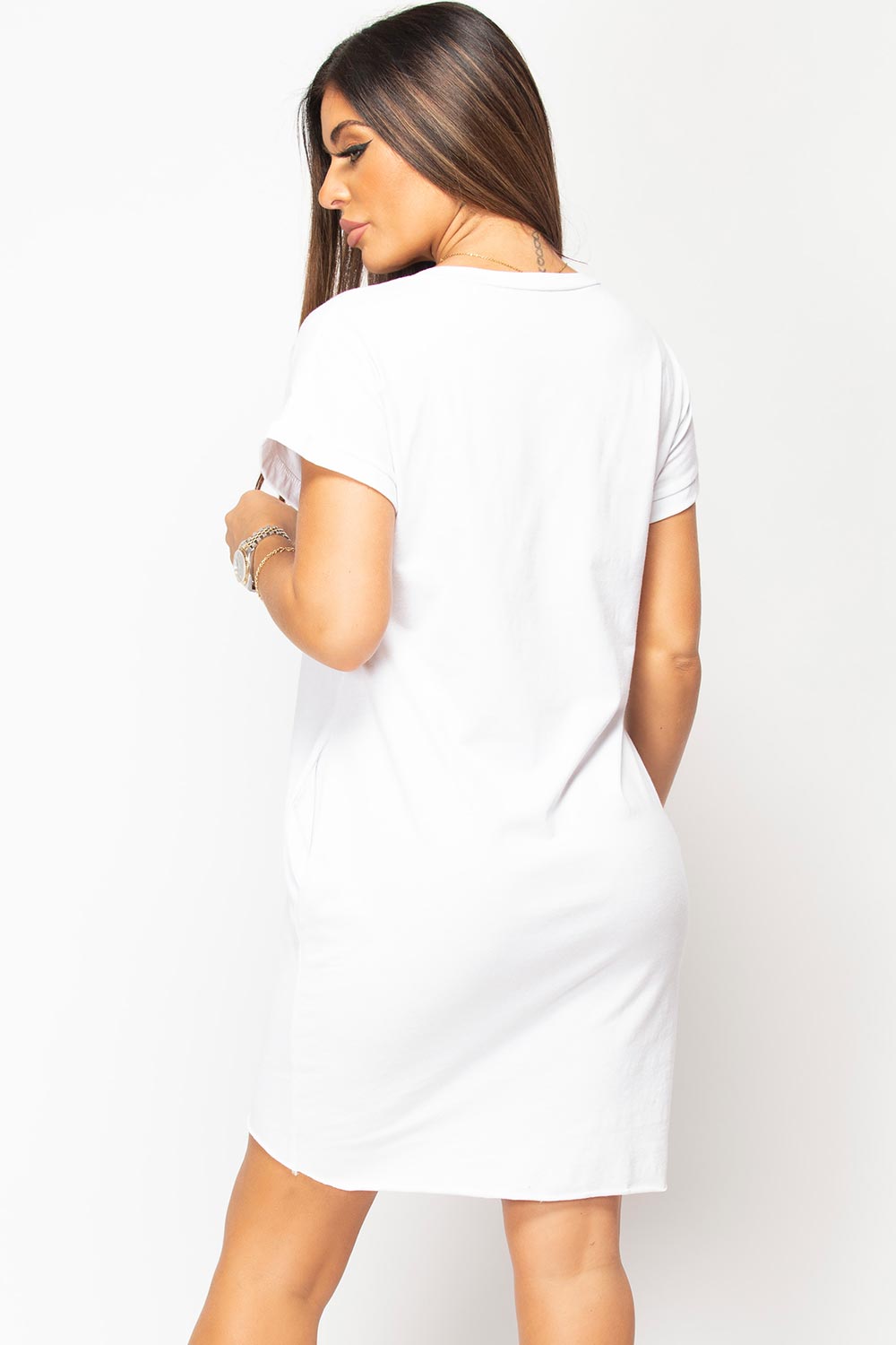 white t shirt dress uk