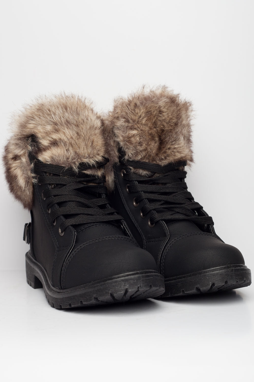 womens black fur lined boots