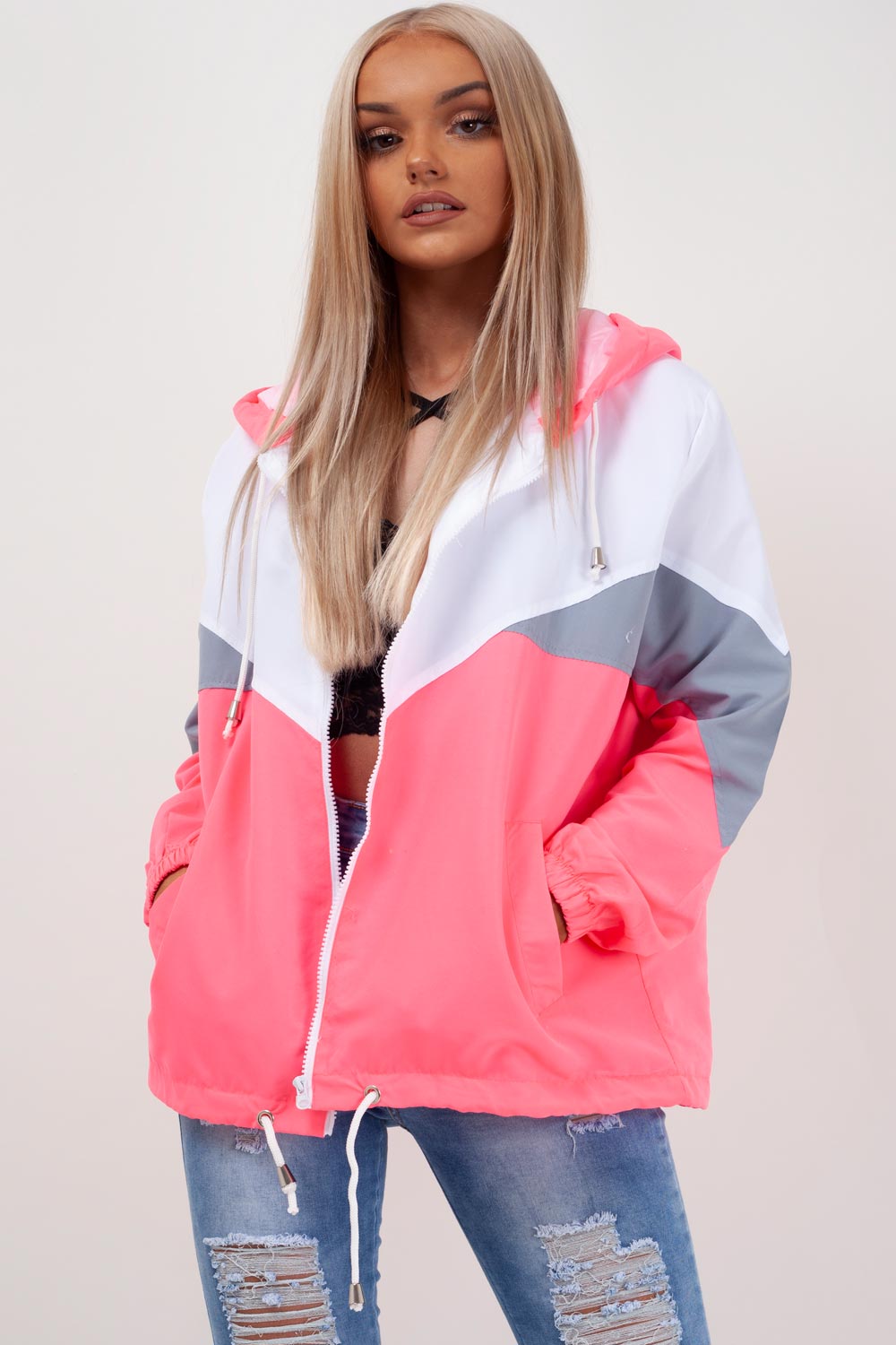 Download Womens Hooded Windbreaker Sports Festival Jacket ...