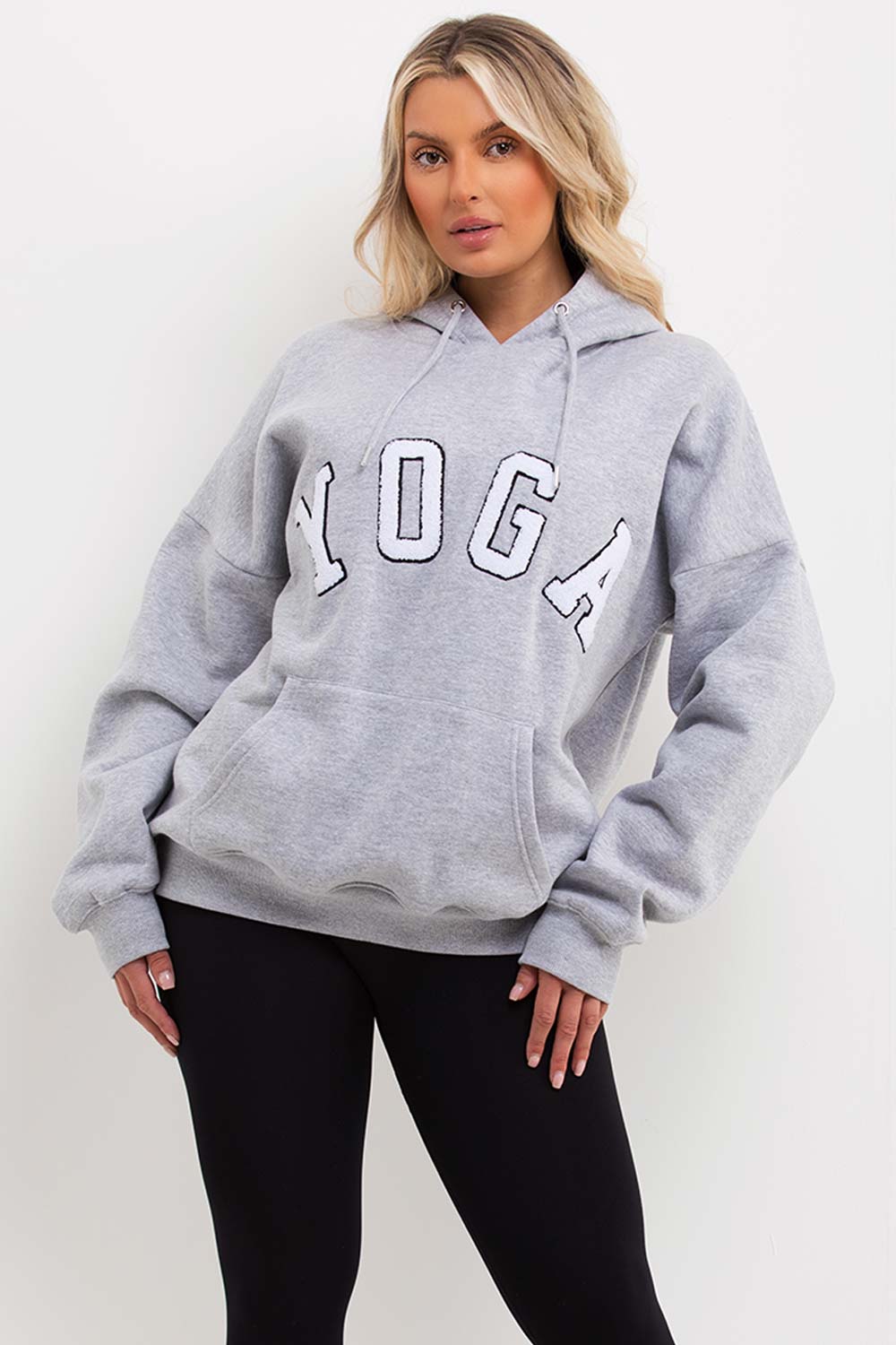 Women's Yoga Hoodie Grey Oversized – Styledup.co.uk