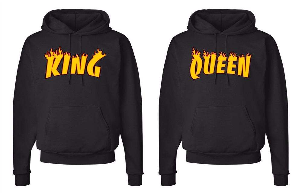 custom king and queen hoodies