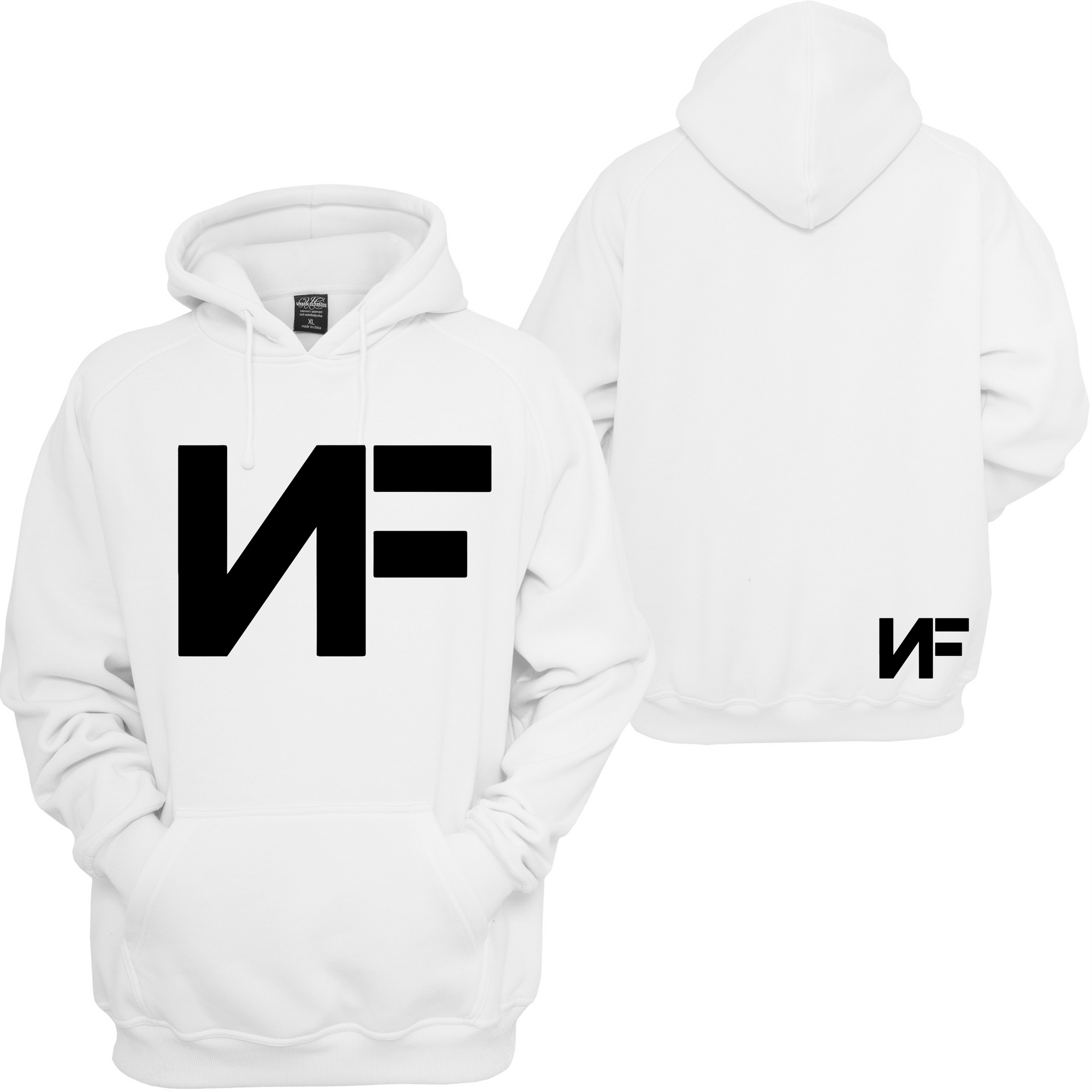 white nf hoodie