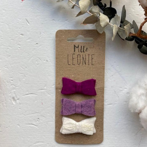 Mini Barrettes Article Pour Bebe Fait A La Main Mlle Leonie