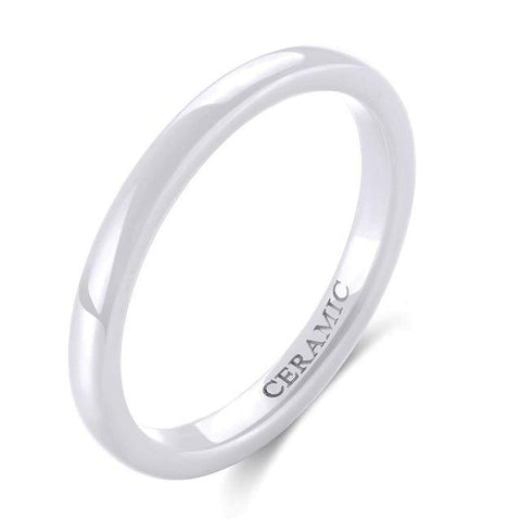 hypoallergenic rings - thin simple ceramic unisex ring