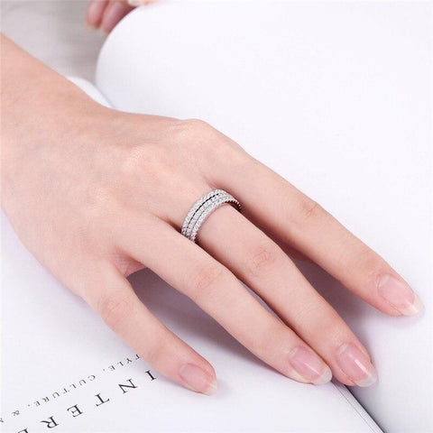 stackable womens rings - silver, rose gold and gold simple thin rings