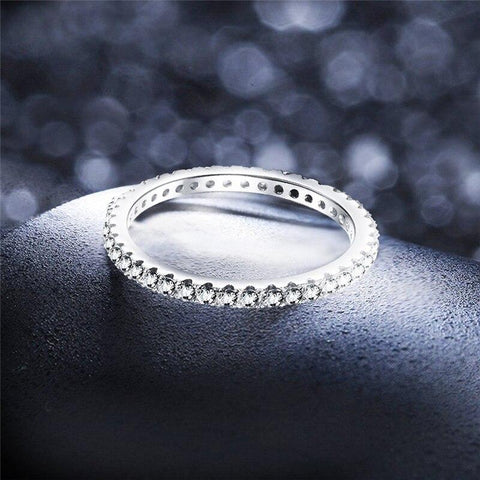 stackable womens rings - silver simple thin rings