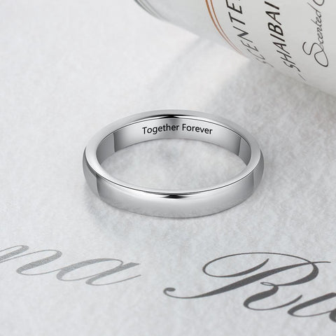 custom promise rings for her - simple silver personalized gift for her