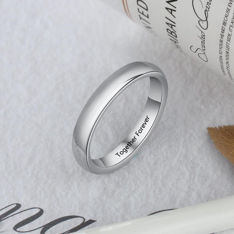 custom promise rings for her - simple silver personalized gift for her