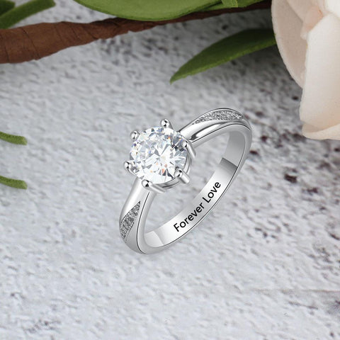 proposal rings for her - personalized zirconia diamond ring gift for women