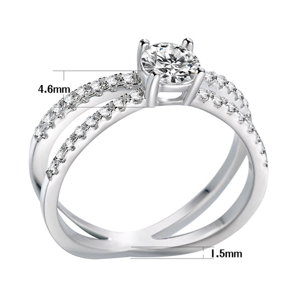 womens promise rings - cubic zirconia diamond silver female ring