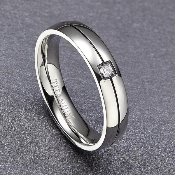 couples promise rings - matching silver and rose gold rings for him and her