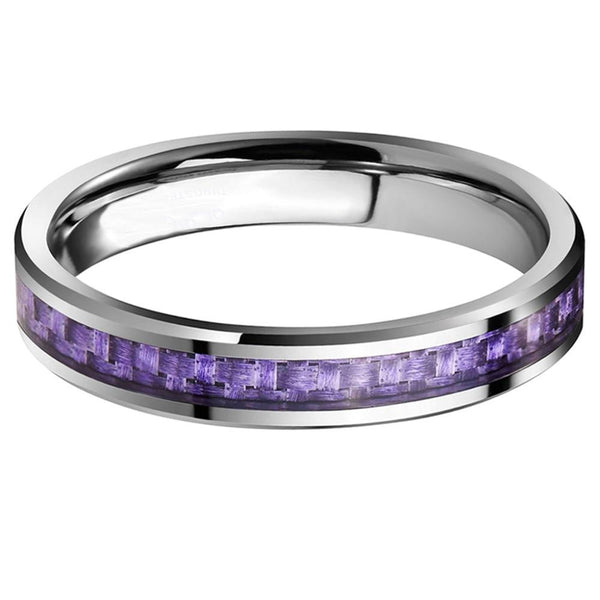 purple and silver ring for her gift