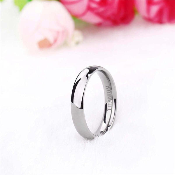 promise rings for him - silver titanium polished mens ring