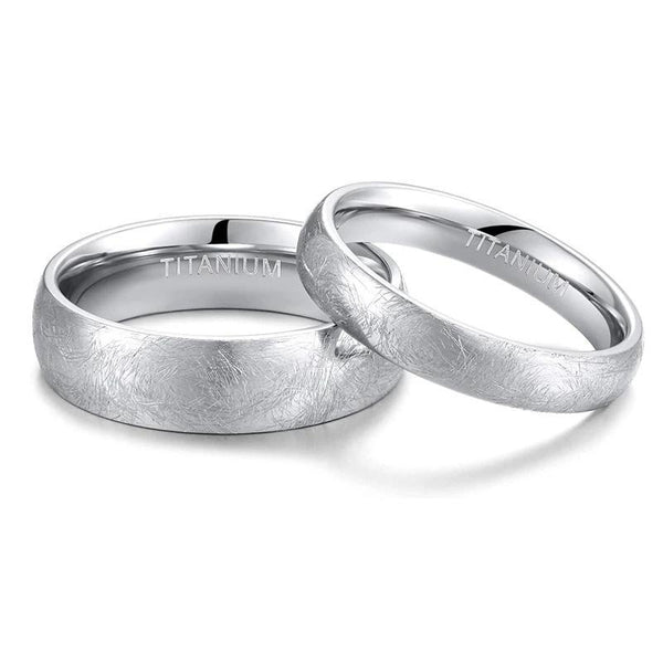 matching silver couple rings for him and her