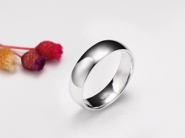 Promise rings - 6mm 925 Sterling Silver Unisex Ring