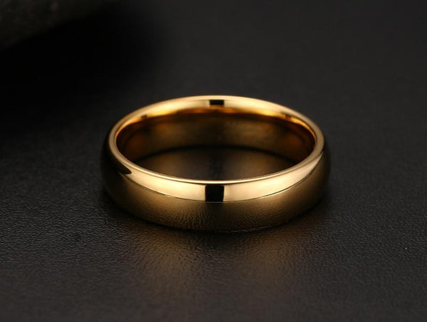 Personalized gold Tungsten mens ring