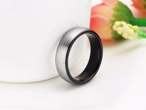 Black mens promise rings - personalized male rings